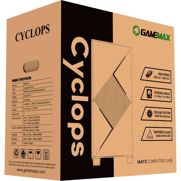 В интернет магазине Корпус GAMEMAX Cyclops BG