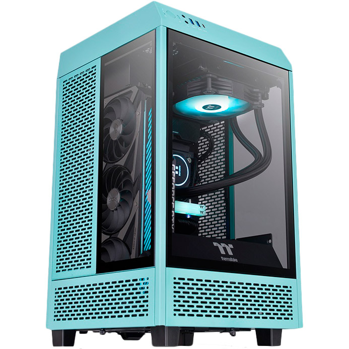 thermaltake Tower 100 TG Turquoise (CA-1R3-00SBWN-00)