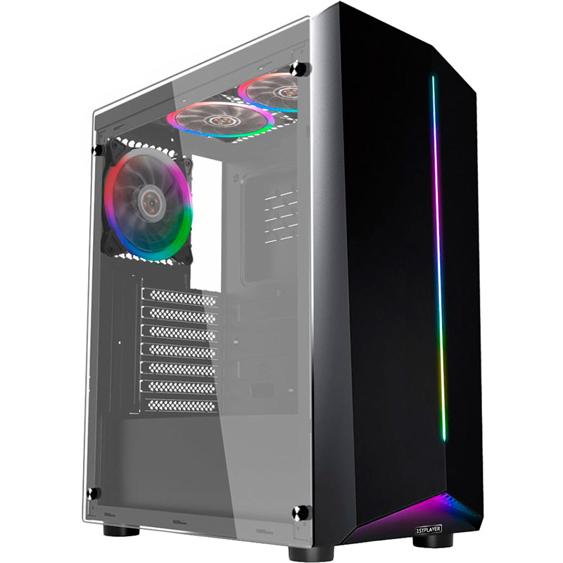 

Корпус 1STPLAYER R3-A-3R1 Color LED Black, R3-A-3R1 Color LED Black без БП