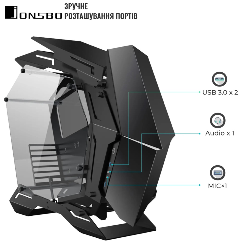 Зовнішній вигляд Корпус JONSBO MOD-3 Black