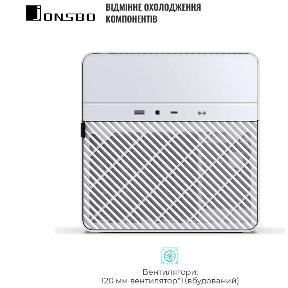 Корпус JONSBO N2 White Максимальная длина видеокарты 197