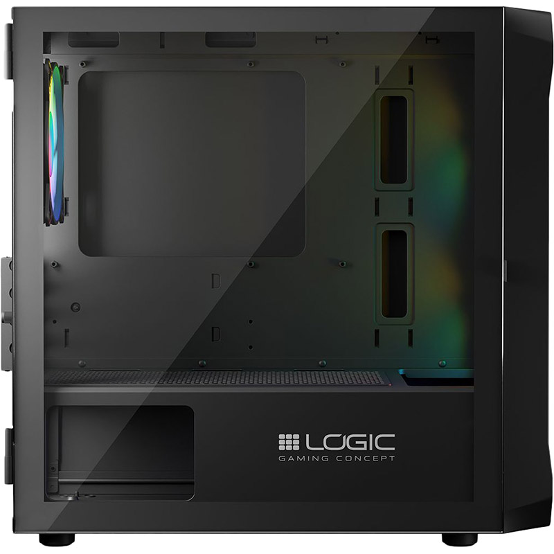 Зовнішній вигляд Корпус LOGICCONCEPT Portos ARGB Mini Black (AM-PORTOS-10-0000000-0002)