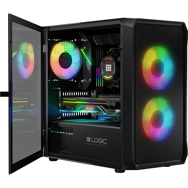 Корпус LOGICCONCEPT Portos ARGB Mini Black (AM-PORTOS-10-0000000-0002) Тип Mini (Micro)-Tower