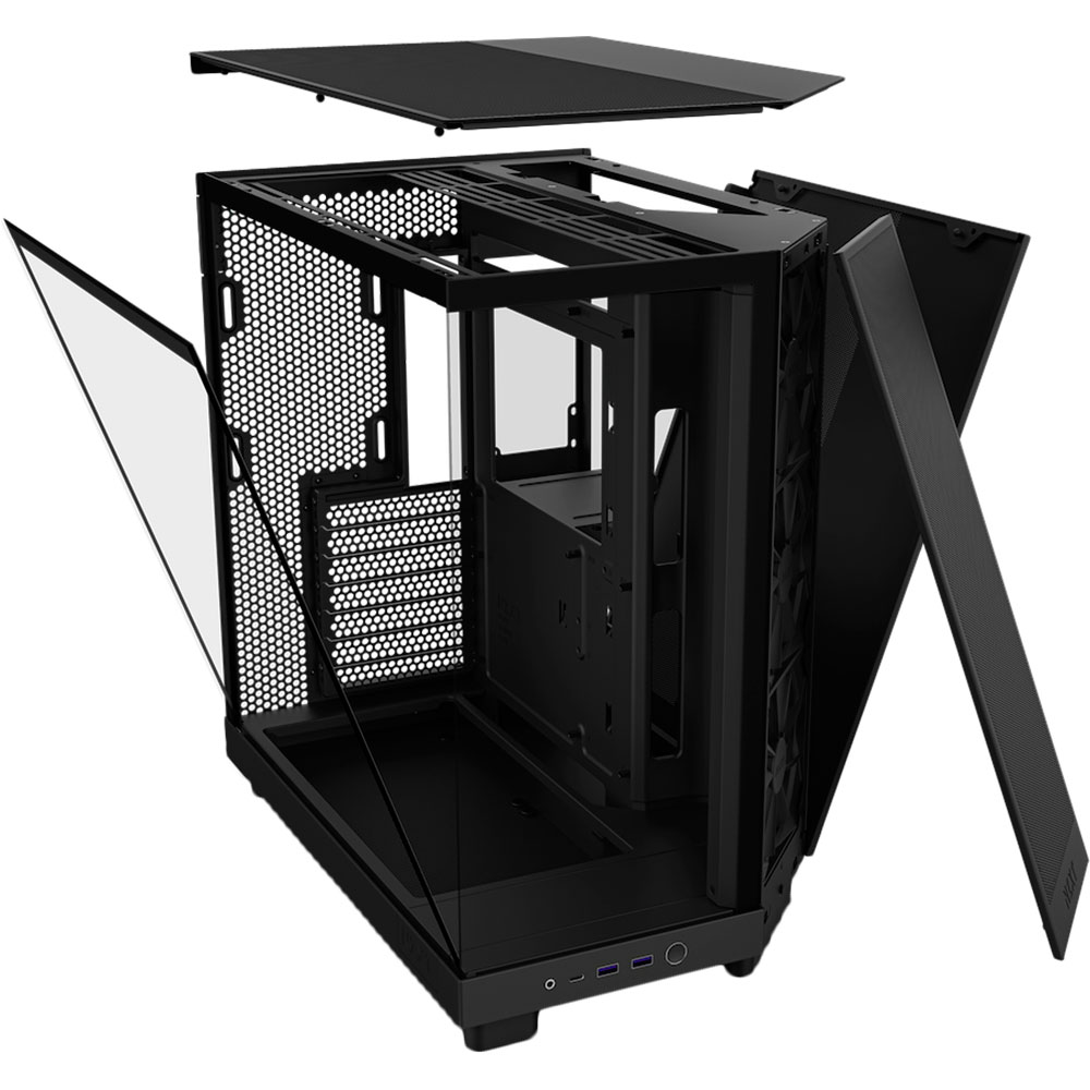 Зовнішній вигляд Корпус NZXT H6 Flow All Black (CC-H61FB-01)