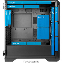 Корпус CHIEFTEC APEX GA-01B-TG-OP 4x120mm A-RGB, E-ATX, без БЖ, Black