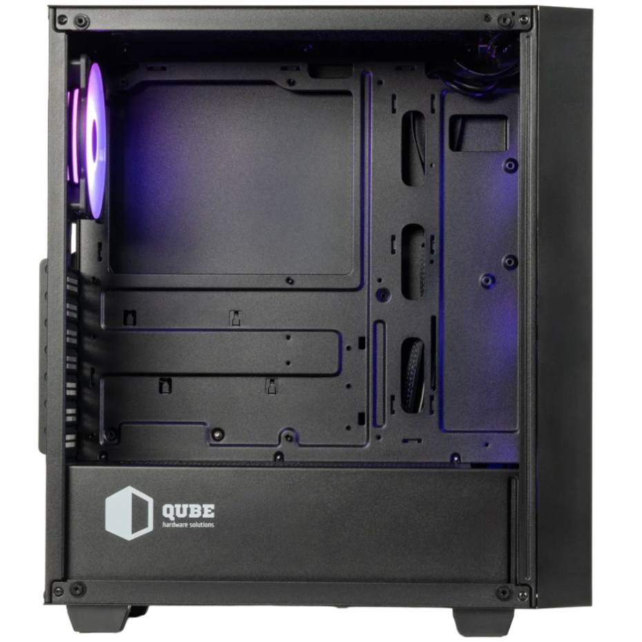 Корпус QUBE GERYON Black 4Fan (QBGERYON_FFBNU3) Розташування блоку живлення нижнє