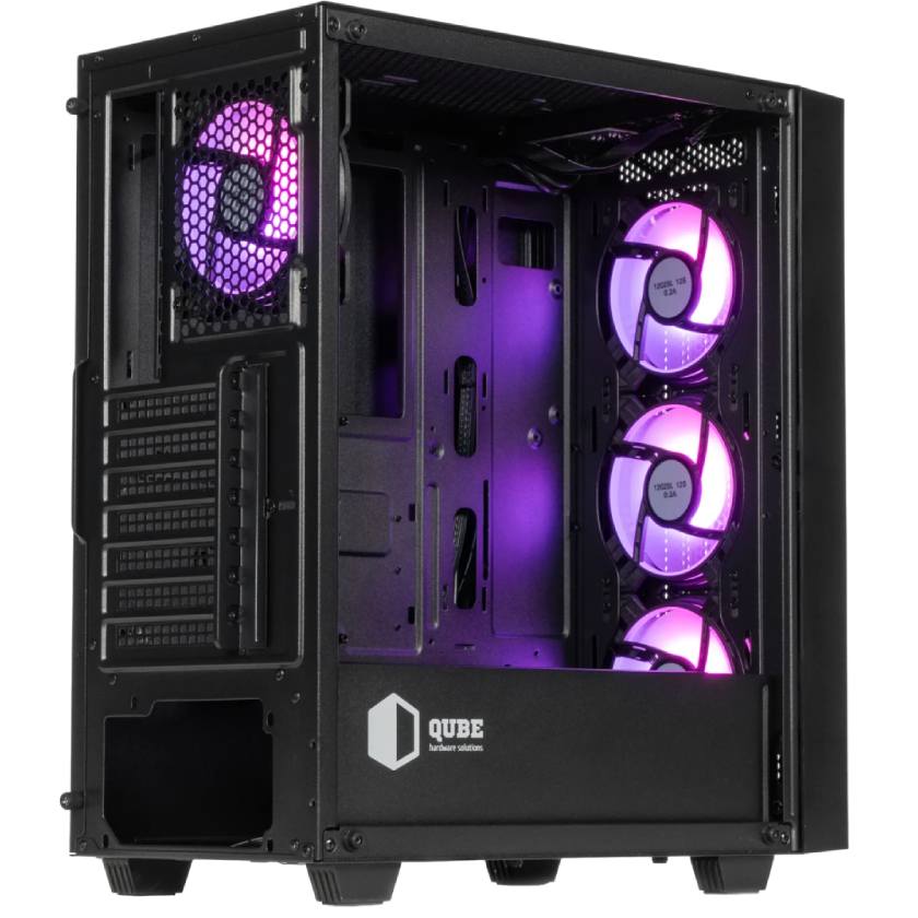 Корпус QUBE GERYON Black 4Fan (QBGERYON_FFBNU3) Тип Midi-Tower