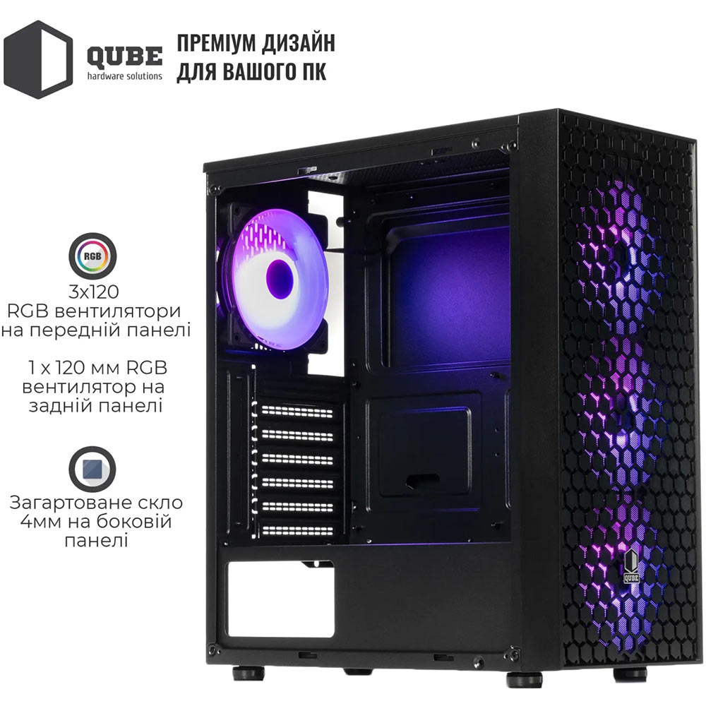 Замовити Корпус QUBE CARNIVAL Black 4Fan (CARNIVAL_FFNU3)