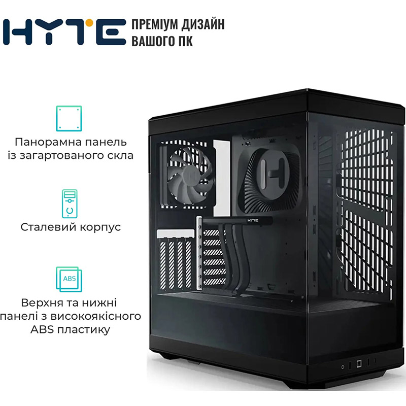 Зовнішній вигляд Корпус HYTE Y40 Black (CS-HYTE-Y40-B)