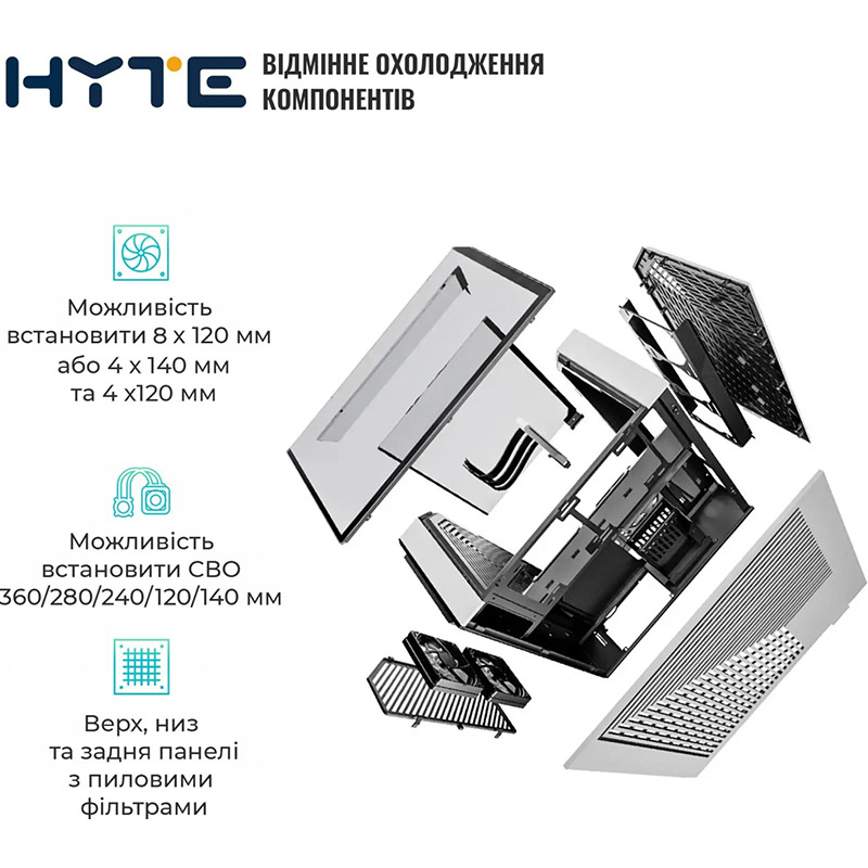 В Украине Корпус HYTE Y60 Black-White (CS-HYTE-Y60-BW)