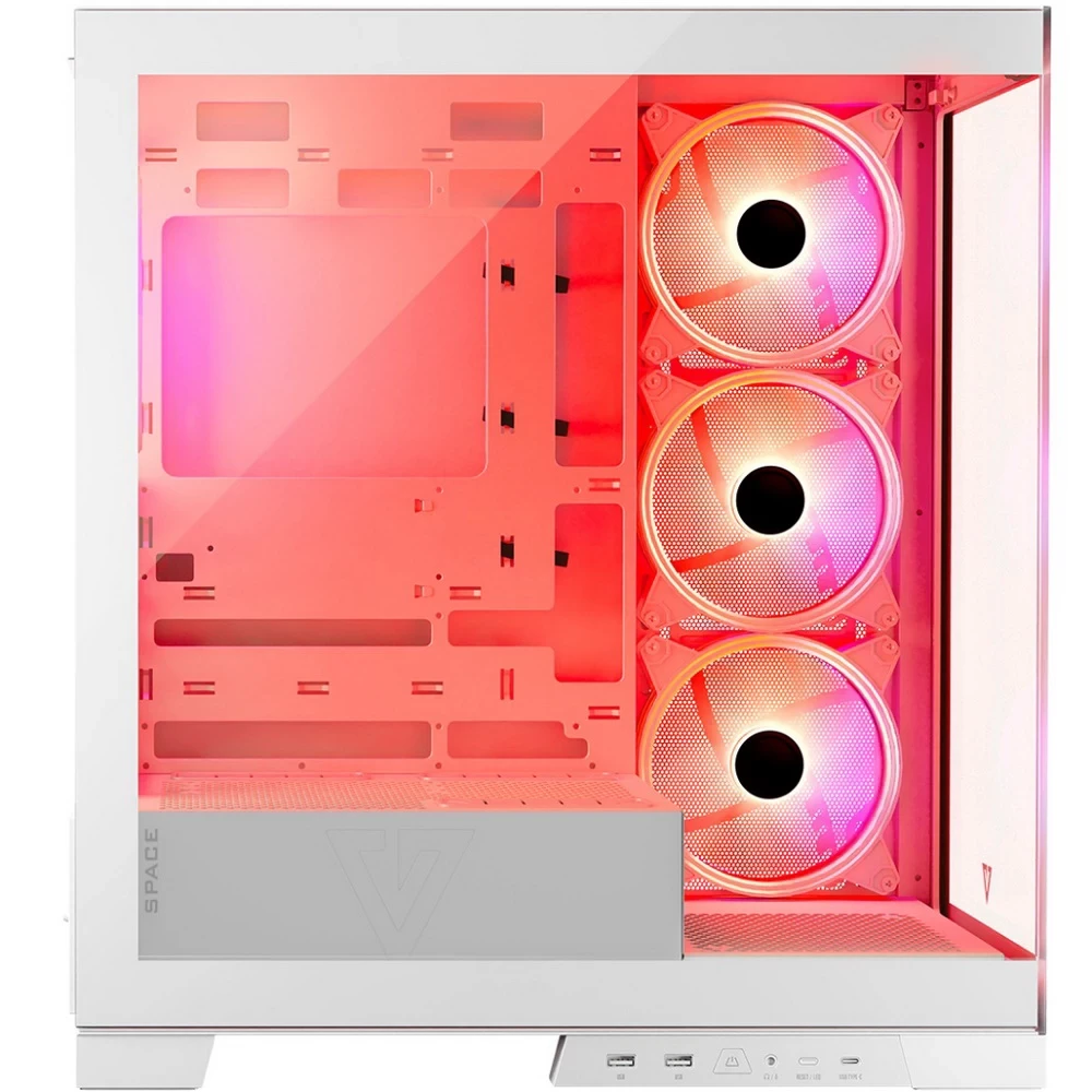 Корпус MODECOM VOLCANO SPACE APEX ARGB WHITE без БП ATX (AT-SPACE-PG-20-000000-000) Призначення для настільного комп'ютера