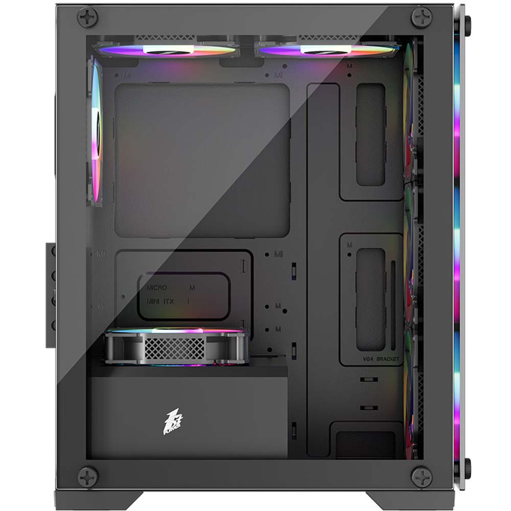 Корпус 1STPLAYER X2-M-4F1 Black без БП Размер материнской платы (макс.) micro-ATX