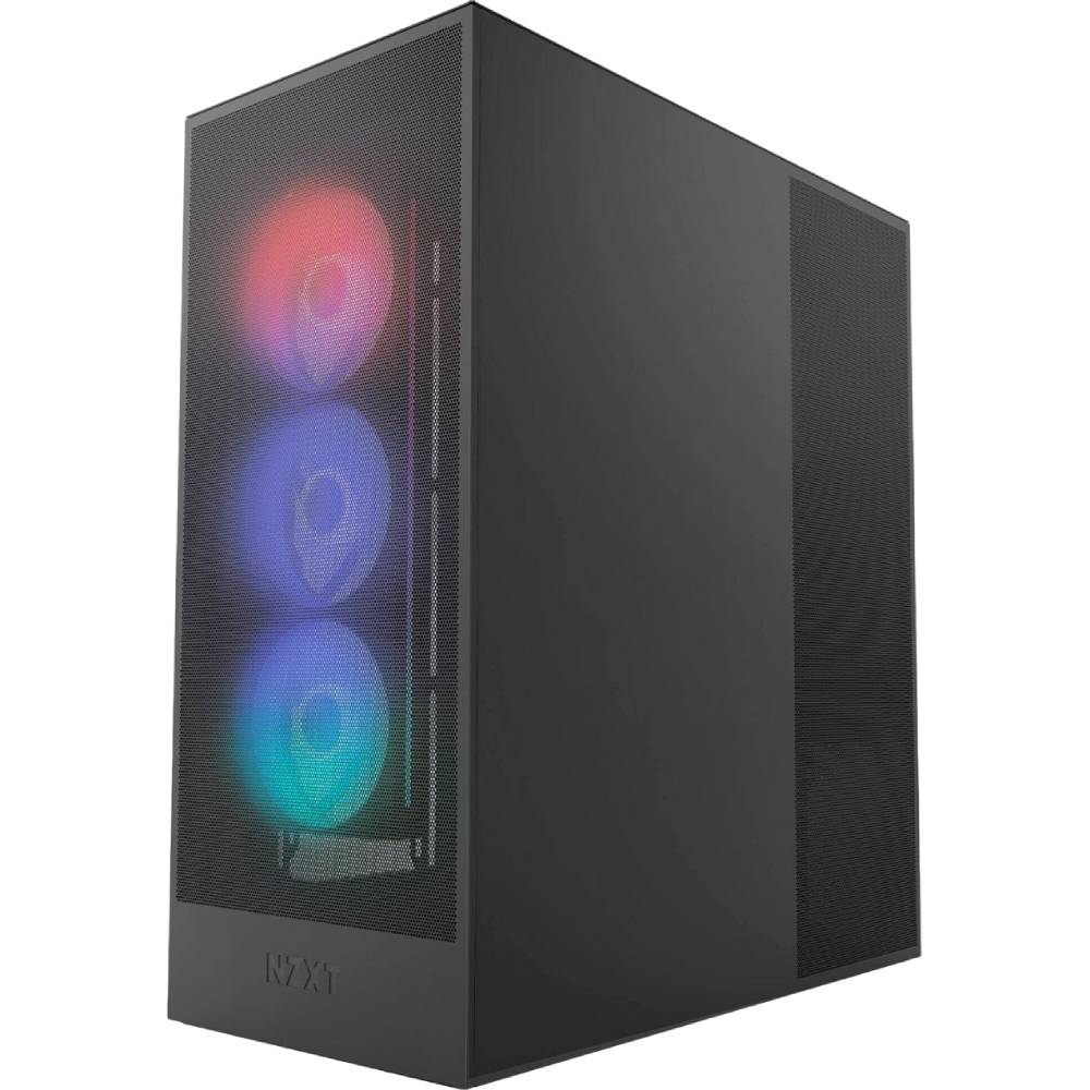 Зовнішній вигляд Корпус NZXT H7 Flow RGB Mid Tower ATX Case All Black (CM-H72FB-R1)