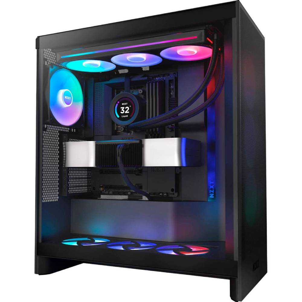 Корпус NZXT H7 Flow RGB Mid Tower ATX Case All Black (CM-H72FB-R1) Призначення для настільного комп'ютера