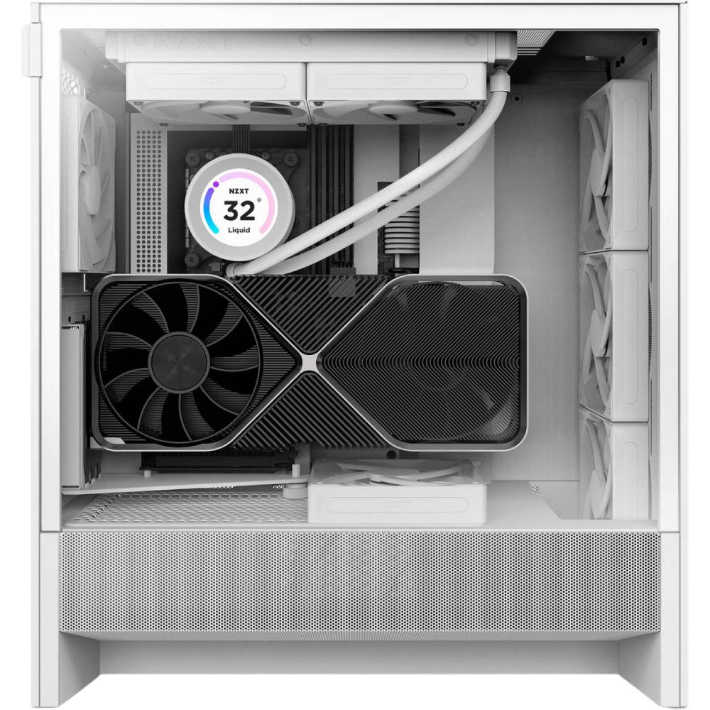 Корпус NZXT H5 Flow Compact Mid-Tower ATX Case All White (CC-H52FW-01) Размер материнской платы (макс.) ATX