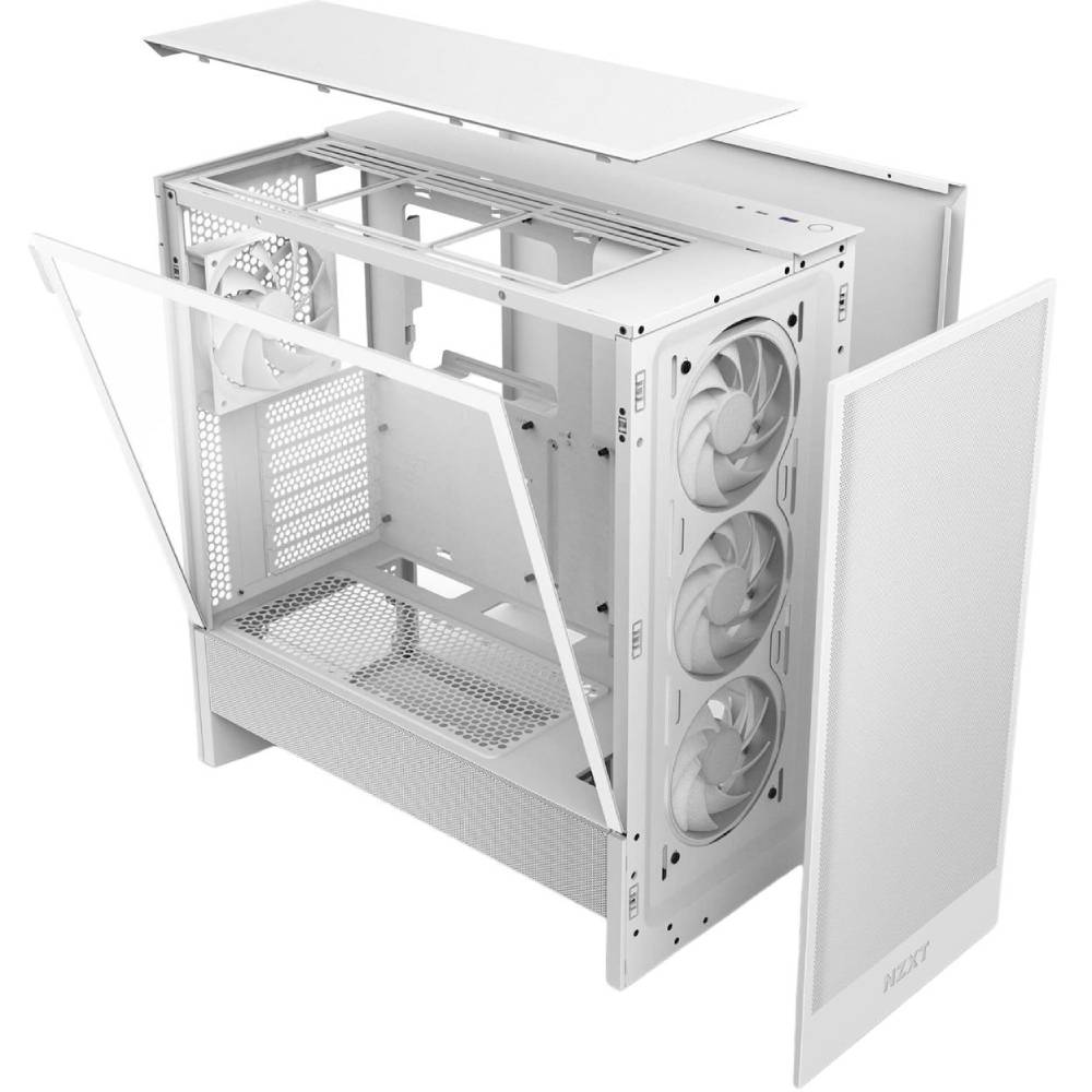 В Украине Корпус NZXT H5 Flow RGB Compact Mid-Tower ATX Case with RGB Fans- All White (CC-H52FW-R1)