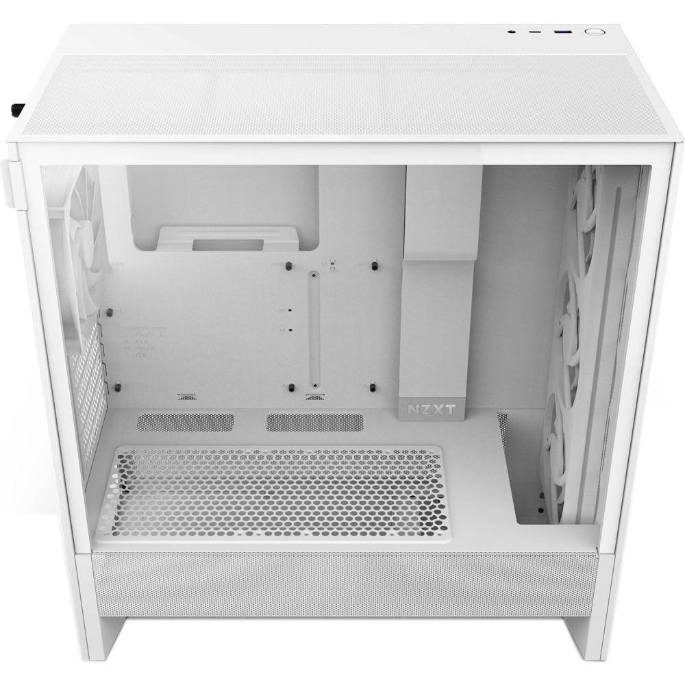 Заказать Корпус NZXT H5 Flow RGB Compact Mid-Tower ATX Case with RGB Fans- All White (CC-H52FW-R1)