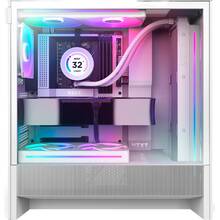 Корпус NZXT H5 Flow RGB Compact Mid-Tower ATX Case with RGB Fans- All White (CC-H52FW-R1)