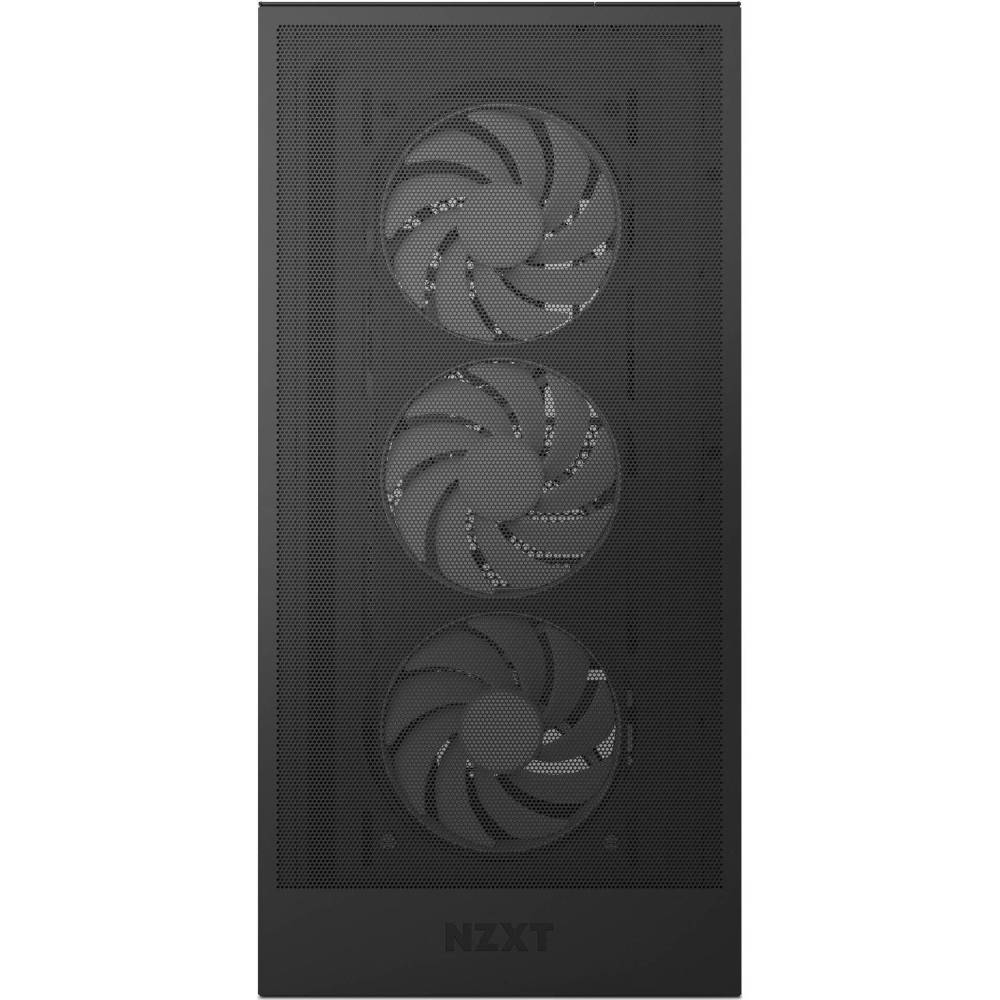 Зовнішній вигляд Корпус NZXT H5 Flow RGB Compact Mid-Tower ATX Case with RGB Fans All Black (CC-H52FB-R1)