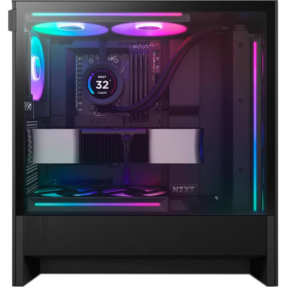 Корпус NZXT H5 Flow RGB Compact Mid-Tower ATX Case with RGB Fans All Black (CC-H52FB-R1) Тип Midi-Tower