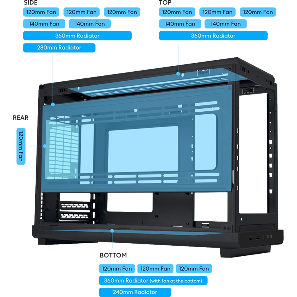 Корпус LIAN LI A3 Wooden Front Panel (G99.A3X-WD.00) Максимальна довжина відеокарти 415