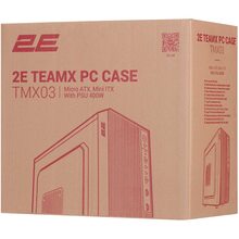 Корпус 2E TeamX TMX03 с БП 2E ATX400W, mATX черный (2E-TMX03)