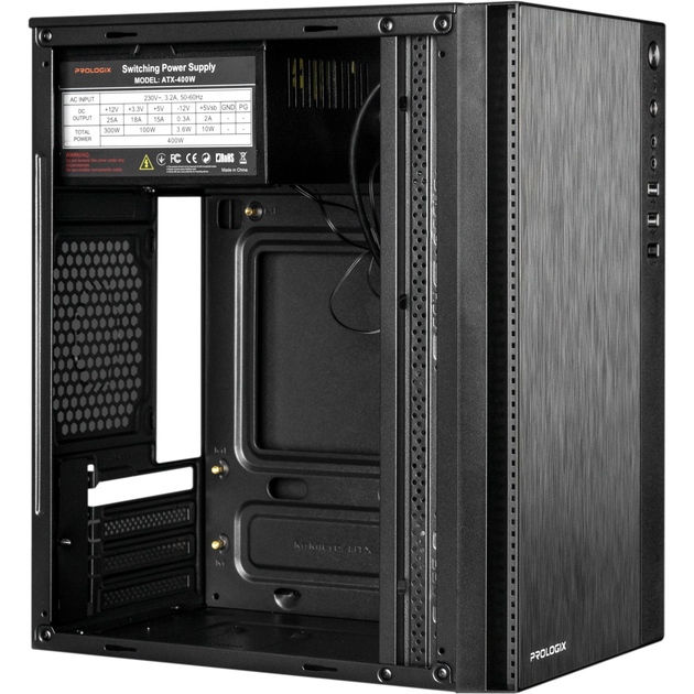 Корпус PROLOGIX E124 400W Black Размер материнской платы (макс.) micro-ATX