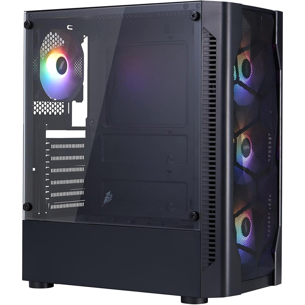 Корпус 1STPLAYER D4-BK-4F1 Black Тип Midi-Tower