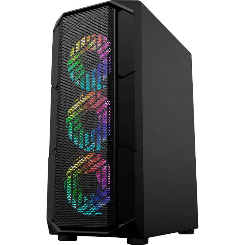 Корпус 1STPLAYER XF-BK-4F7 Black Назначение для настольного компьютера