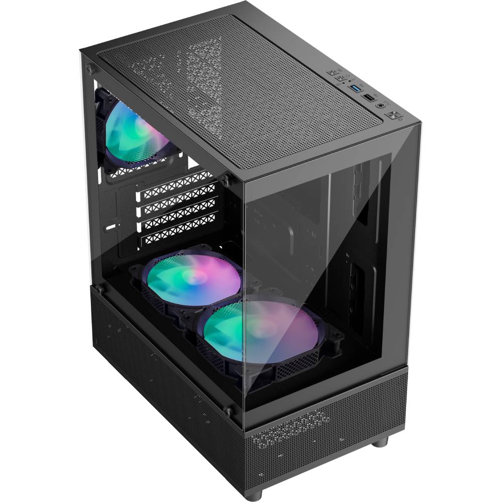 Корпус 1STPLAYER Mi2-A-BK-2F7R-1F7 Black Призначення для настільного комп'ютера