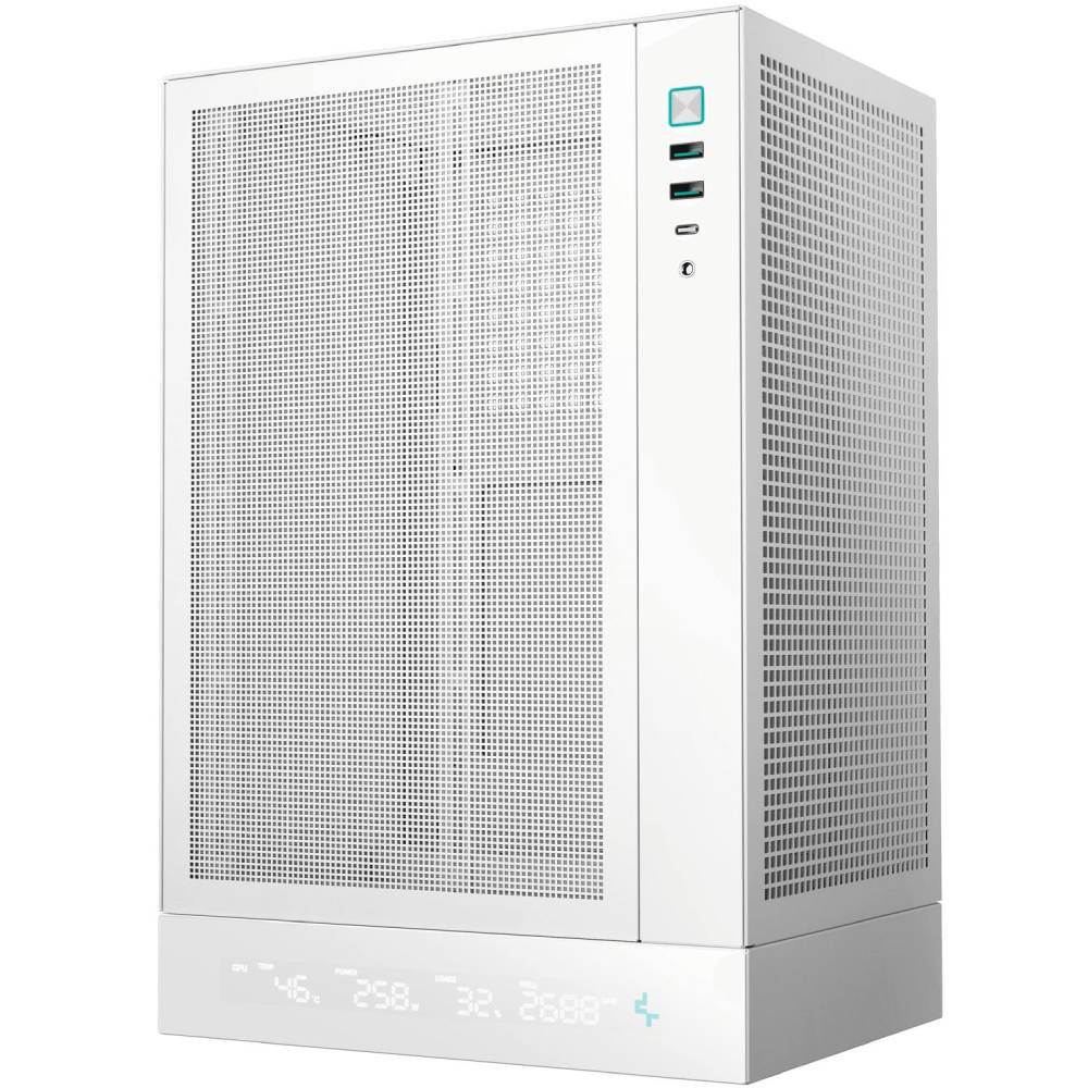 Корпус DEEPCOOL CH170 Digital White (R-CH170-WHNPI0D-G-1) без БЖ Корпус DEEPCOOL CH170 Digital White (R-CH170-WHNPI0D-G-1) без БЖ