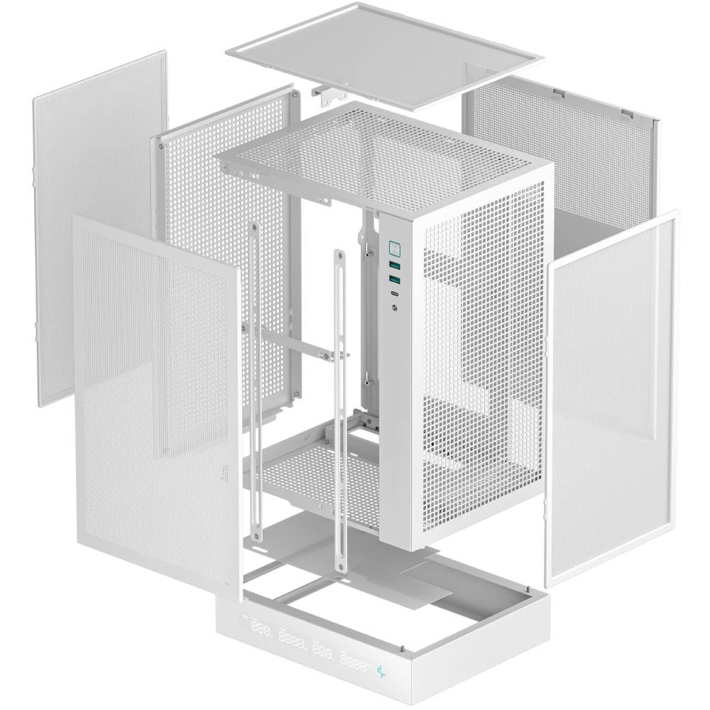 Изображение Корпус DEEPCOOL CH170 Digital White (R-CH170-WHNPI0D-G-1) без БЖ