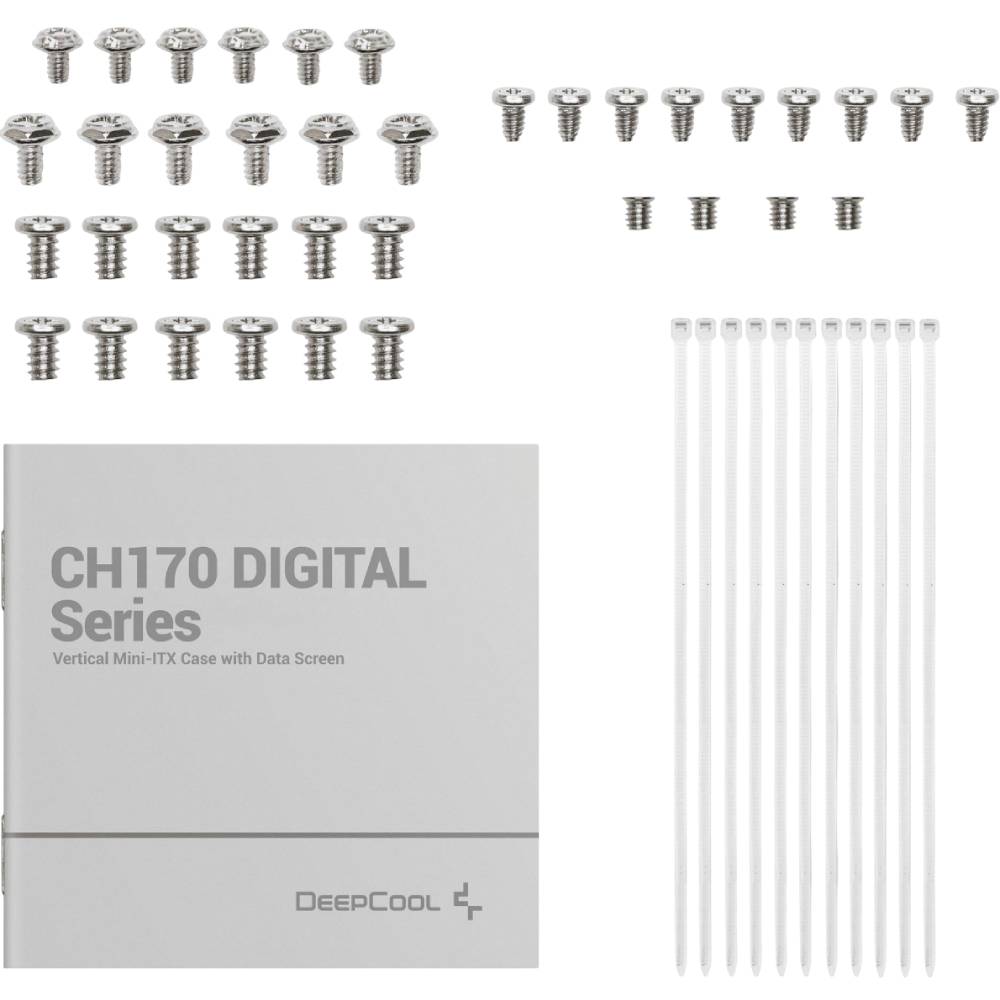 В интернет магазине Корпус DEEPCOOL CH170 Digital White (R-CH170-WHNPI0D-G-1) без БЖ