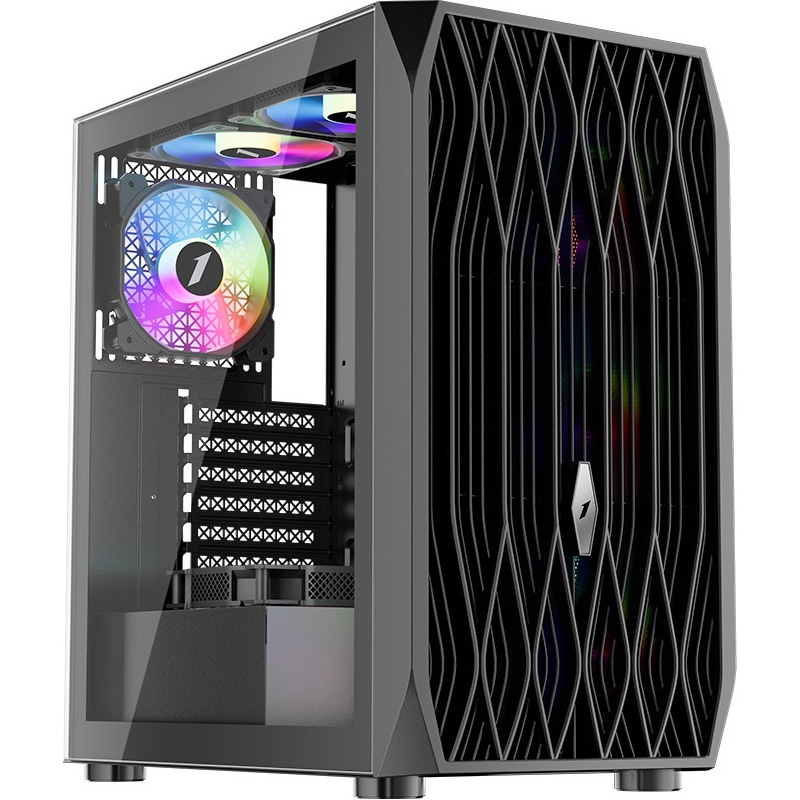 Корпус 1STPLAYER AY7-BK-4F1 Black