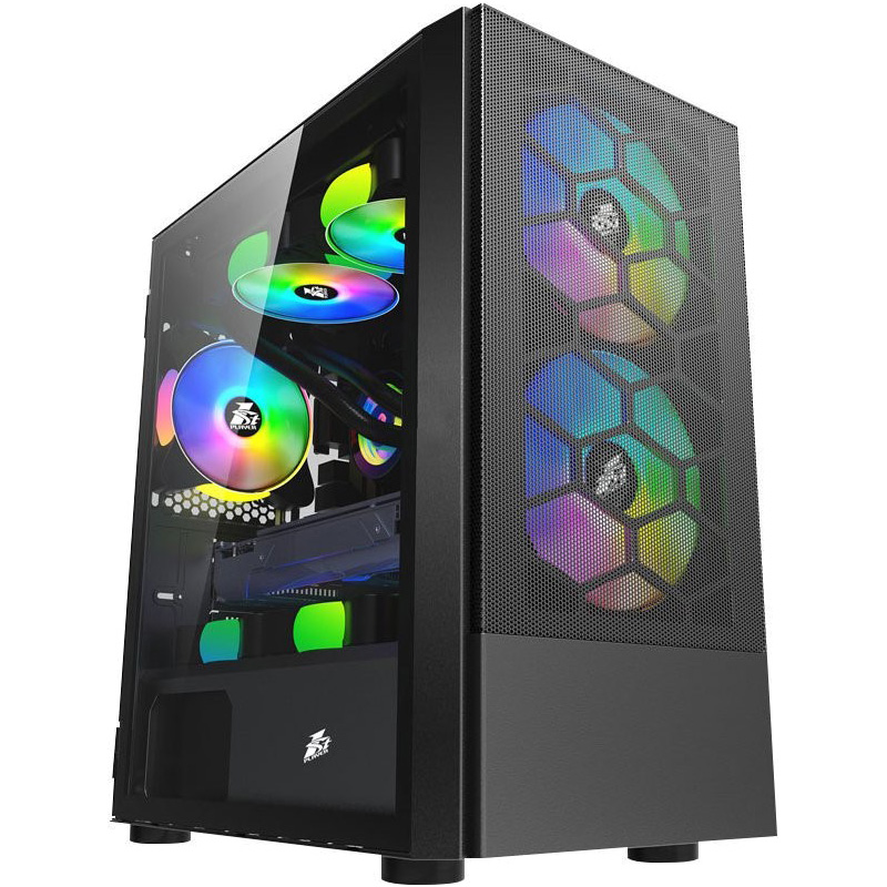 Корпус 1STPLAYER X4-M-BK-2F1P-1F1 Black