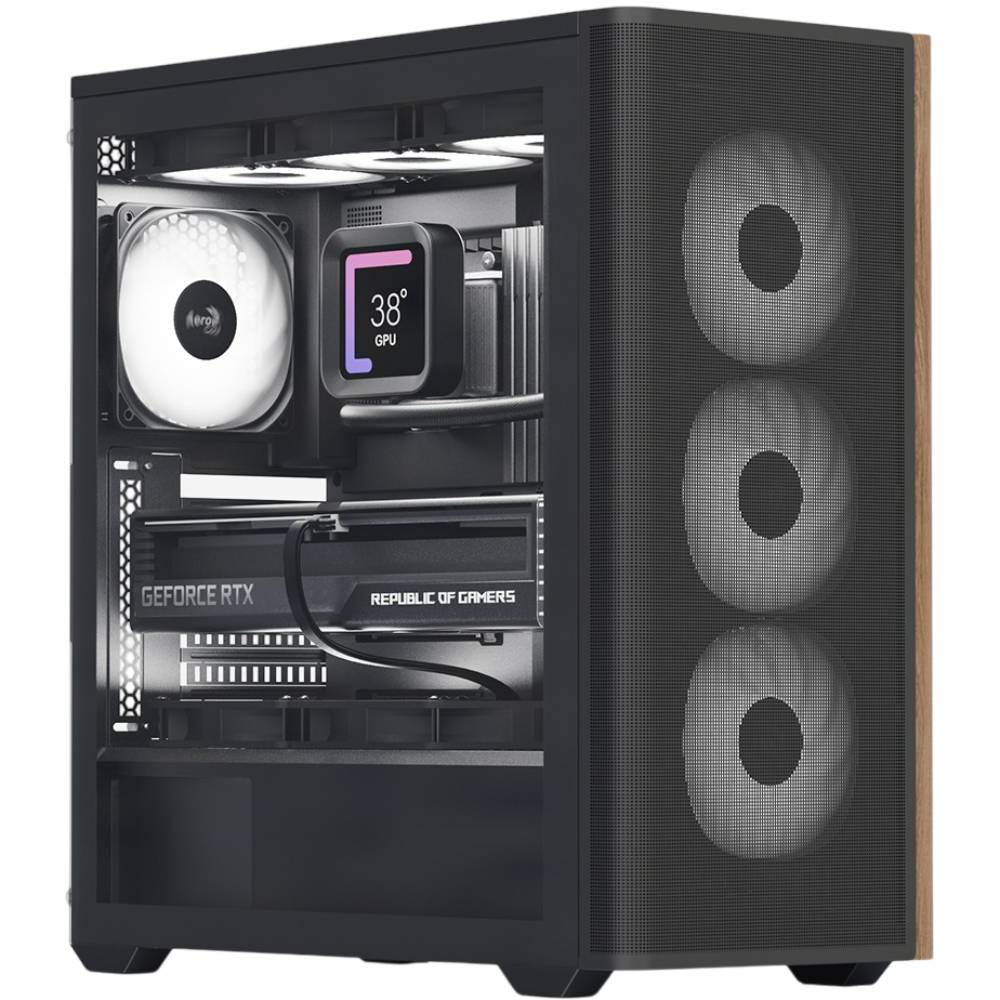 Корпус AEROCOOL D501A-G-BK-v2 Black (ACCM-DS01043.11)