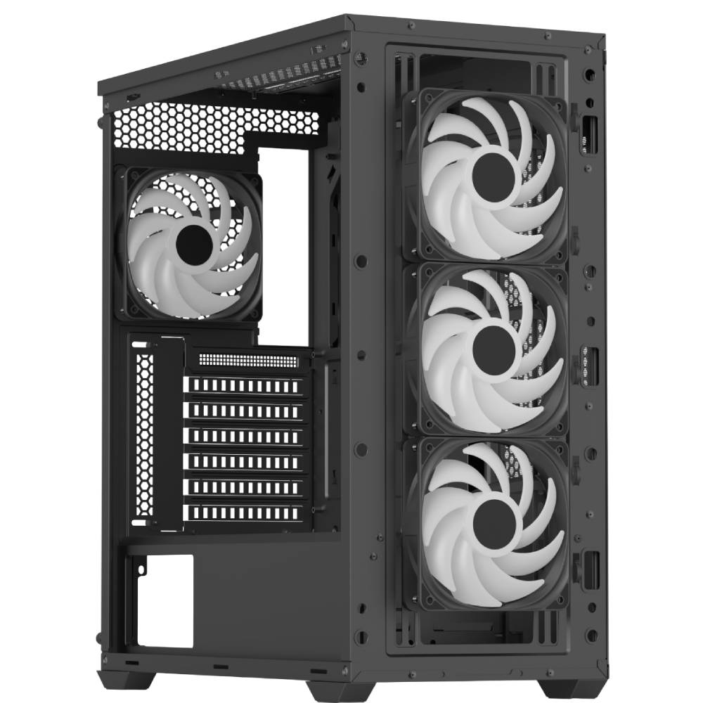 Корпус AEROCOOL D501A-G-BK-v2 Black (ACCM-DS01043.11) Тип Midi-Tower
