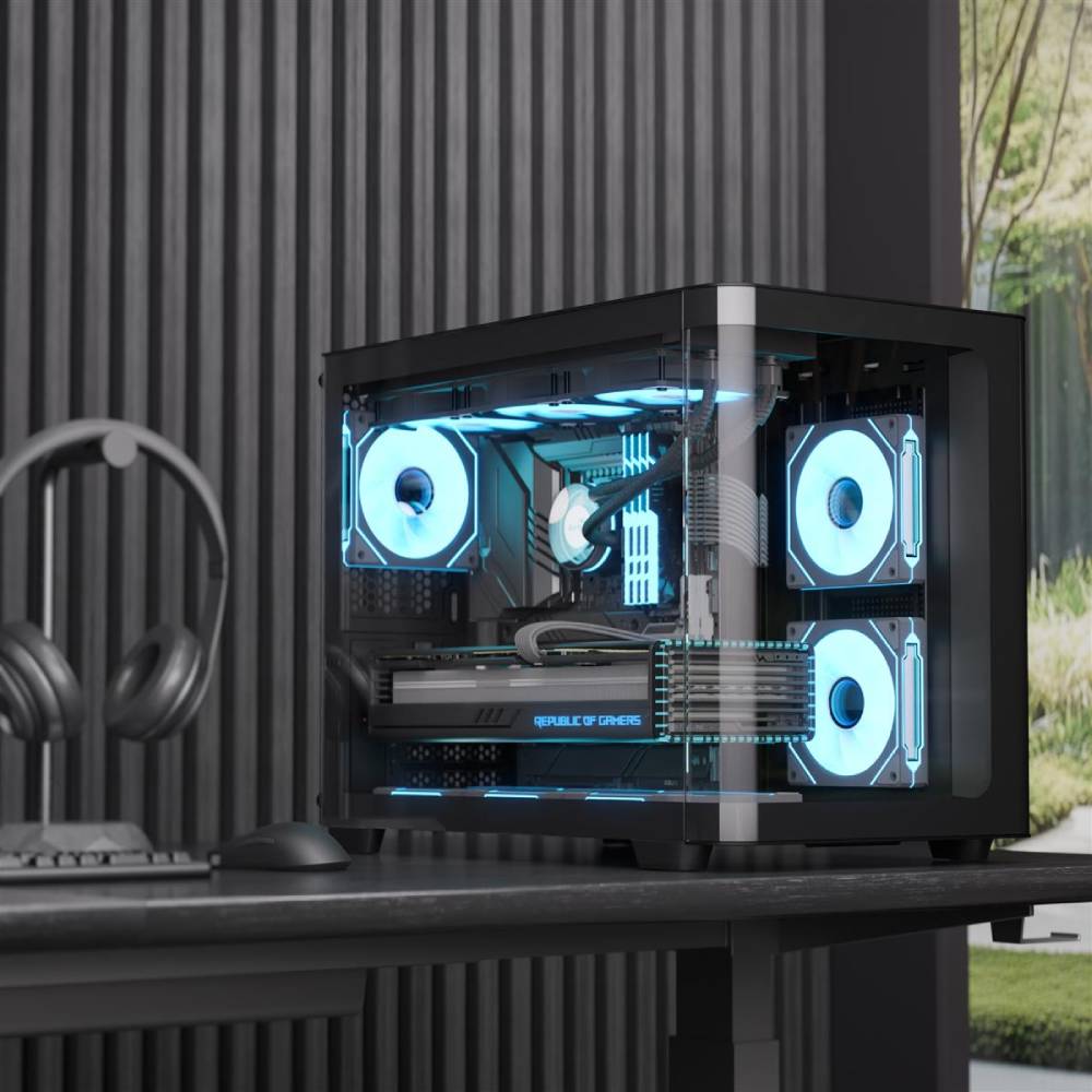 Зовнішній вигляд Корпус AEROCOOL P300C-G-BK-v1 Black (ACCS-PN02033.11)