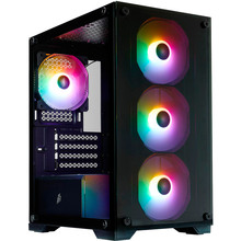 Корпус 1STPLAYER X2-M-BK-4F7 Black (6977916592988)