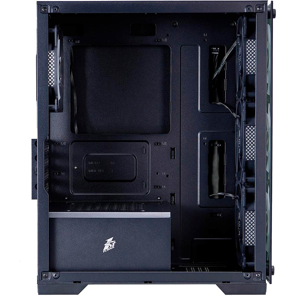 Корпус 1STPLAYER X2-M-BK-4F7 Black (6977916592988) Максимальная длина видеокарты 310