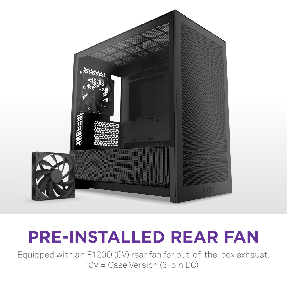 Корпус NZXT H3 Flow Black (CC-H31FB-01) Назначение для настольного компьютера