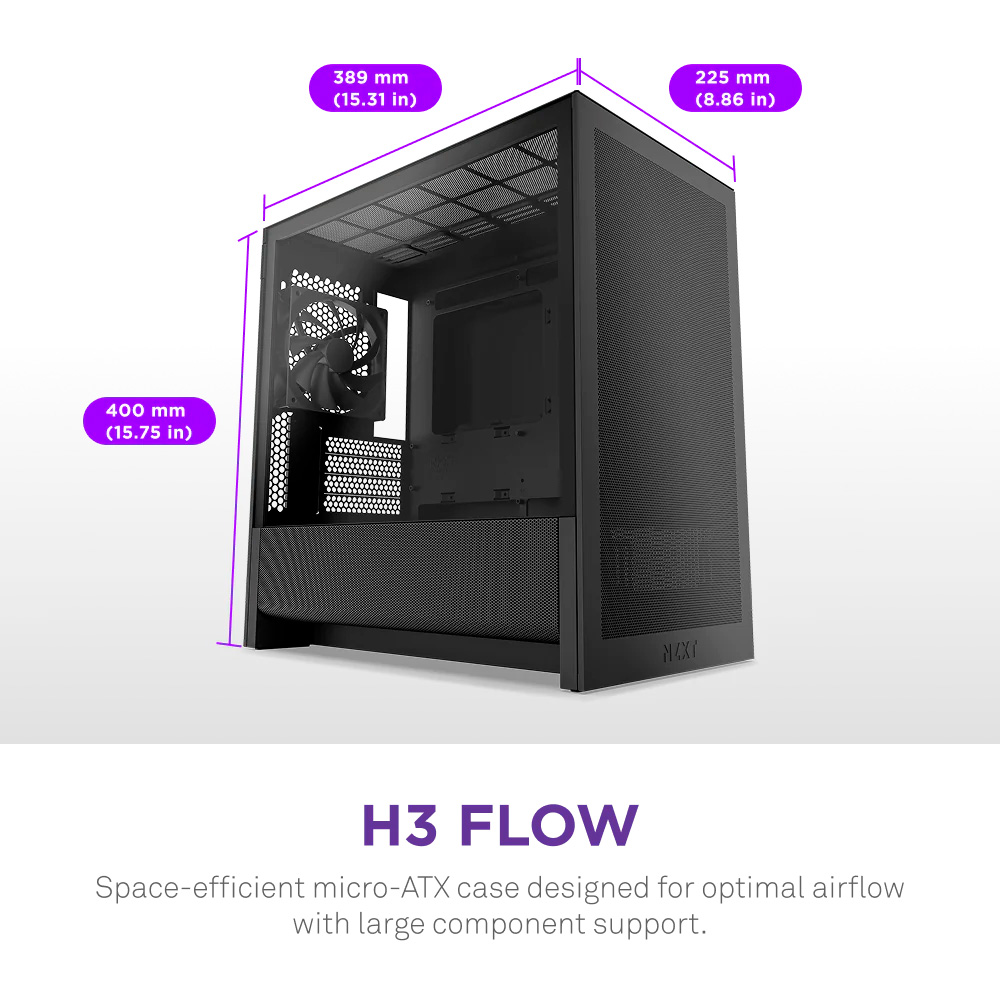 Покупка Корпус NZXT H3 Flow Black (CC-H31FB-01)