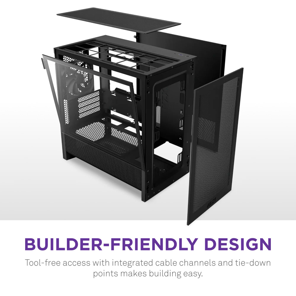 Заказать Корпус NZXT H3 Flow Black (CC-H31FB-01)