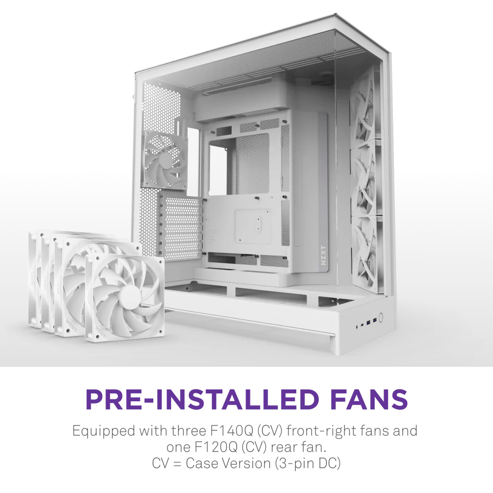 Корпус NZXT H9 Flow White (CM-H92FW-01) Назначение для настольного компьютера