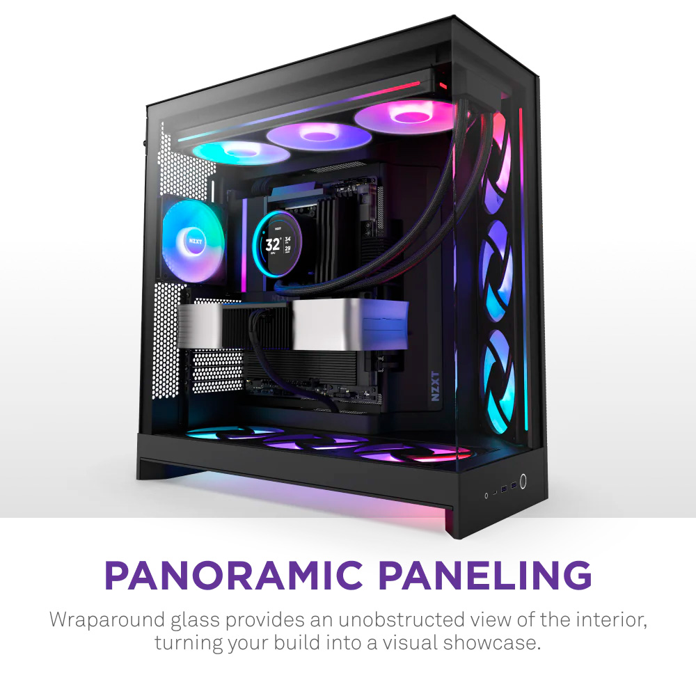 Внешний вид Корпус NZXT H9 Flow RGB Black (CM-H92FB-R1)