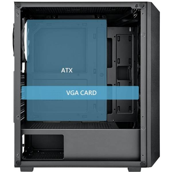 Корпус FSP CMT218AB без БП ATX Black (CMT218AB) Размер материнской платы (макс.) ATX