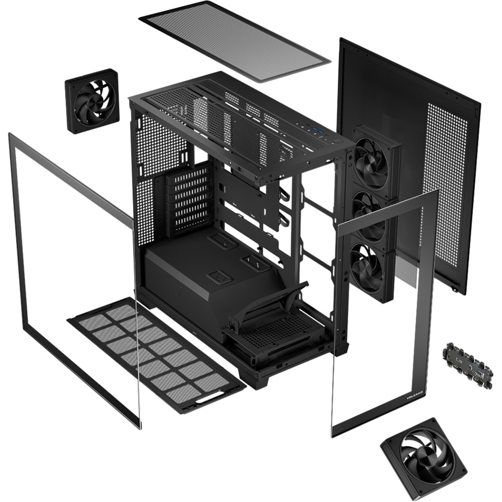 Зображення Корпус MODECOM VOLCANO STELLAR ARGB MIDI Black (AT-STELLAR-5F-ARGB-10)