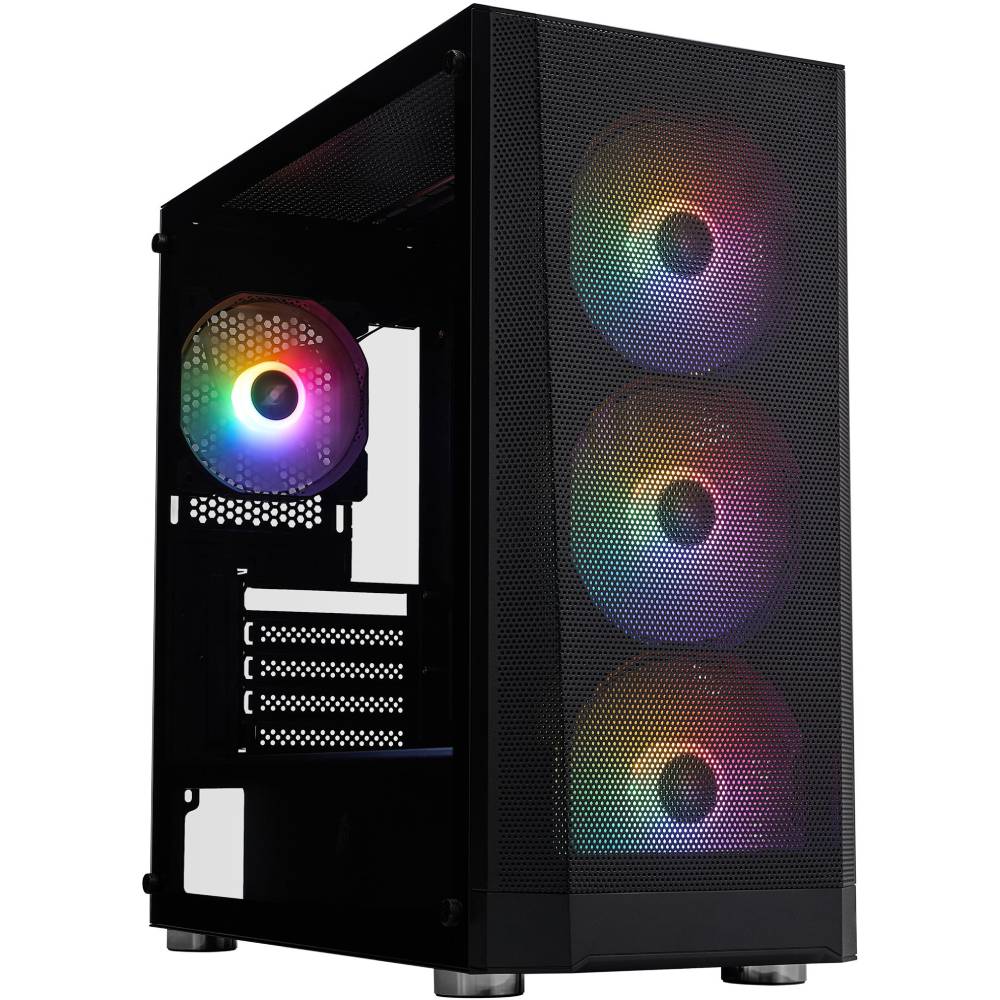 Корпус 1STPLAYER FD5-M-BK-4F1 Black