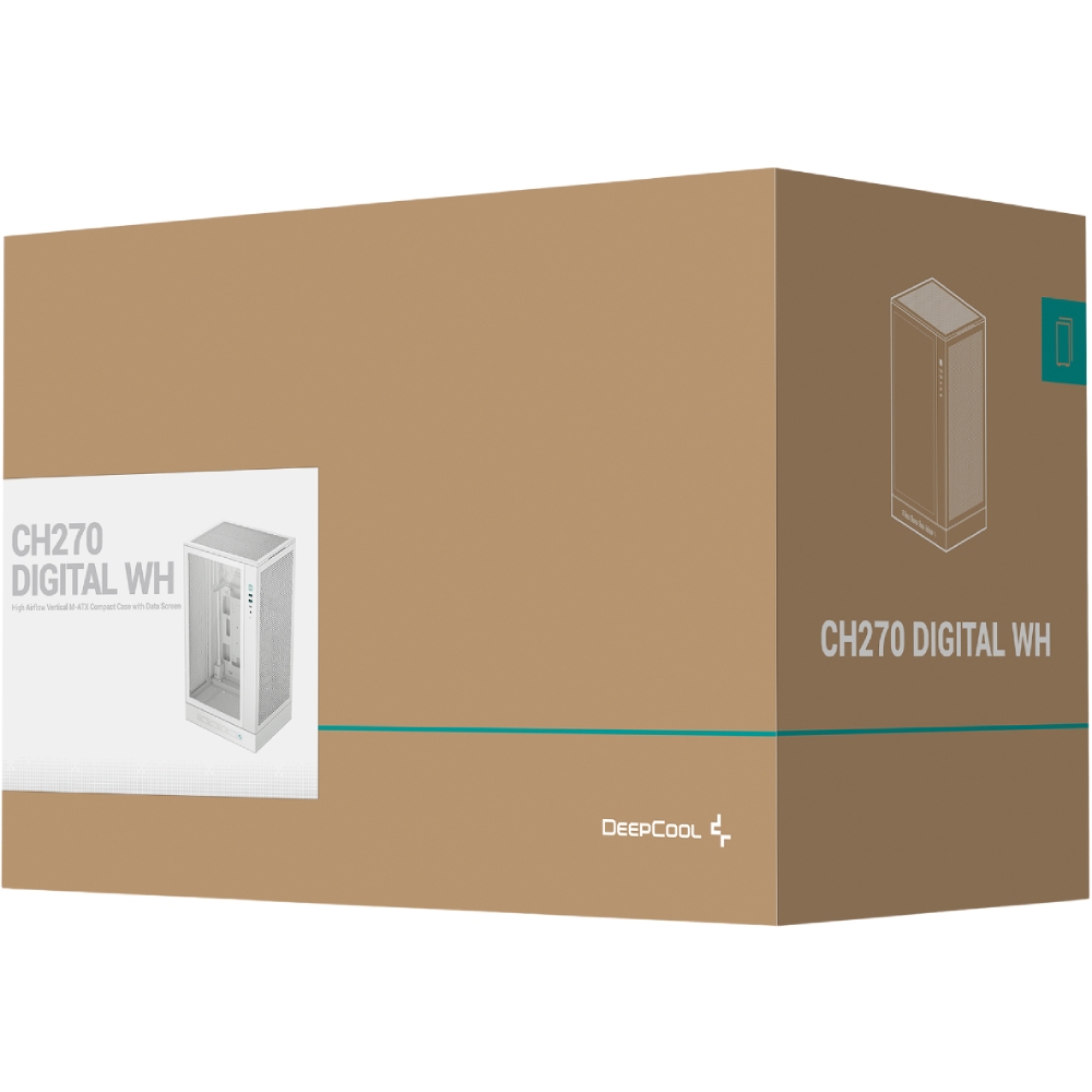 В интернет магазине Корпус DEEPCOOL CH270 Digital White (R-CH270-WHNDM0-G-1)