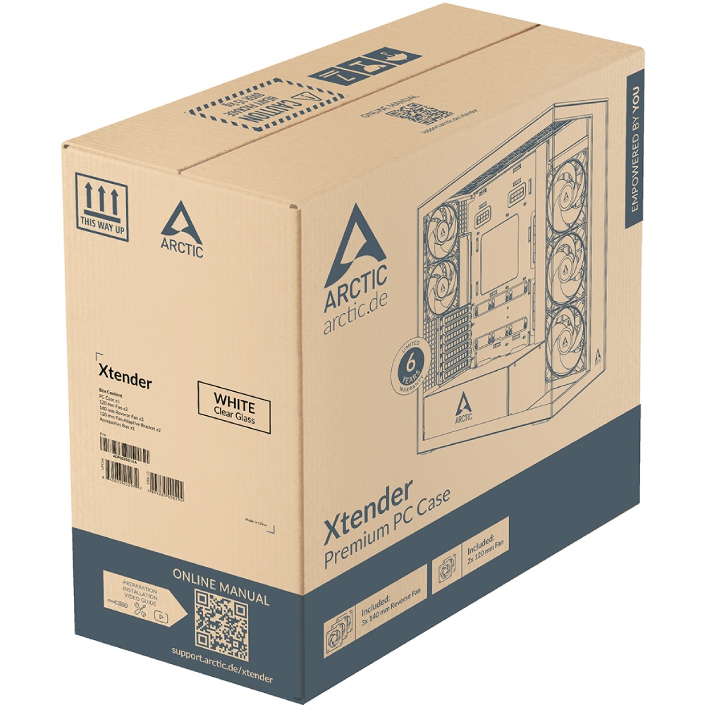 Зображення Корпус ARCTIC EATX W/O PSU XTENDERVG W (ACPCC00017A)